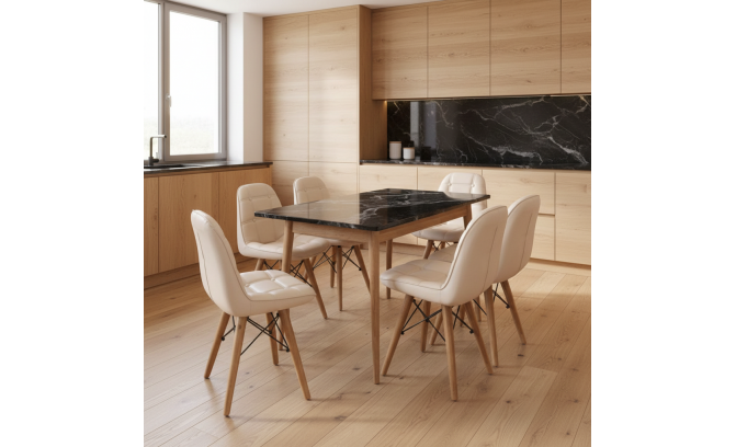 Стол обеденный 1700*770 акриловый камень